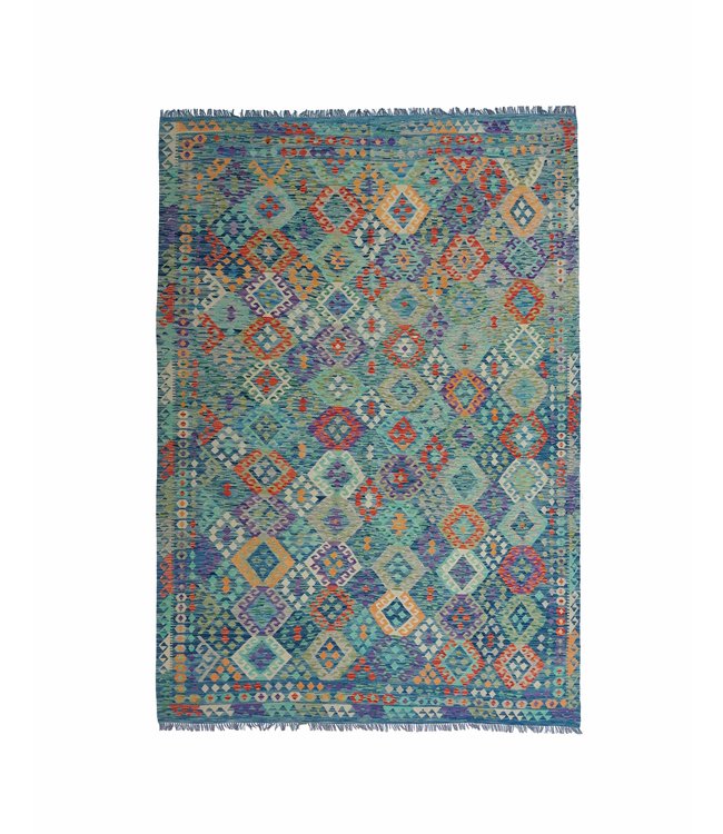 Handgewebte Orientalisch Wolle Kelim Teppich 252x258cm