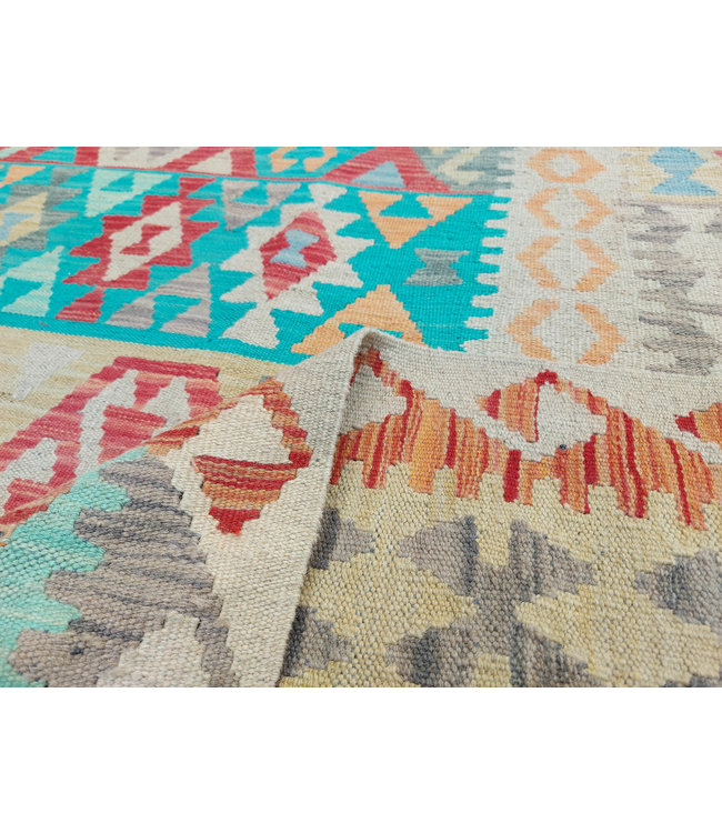 12'33x8'85 Hand Woven Afghan Wool Kilim Area Rug