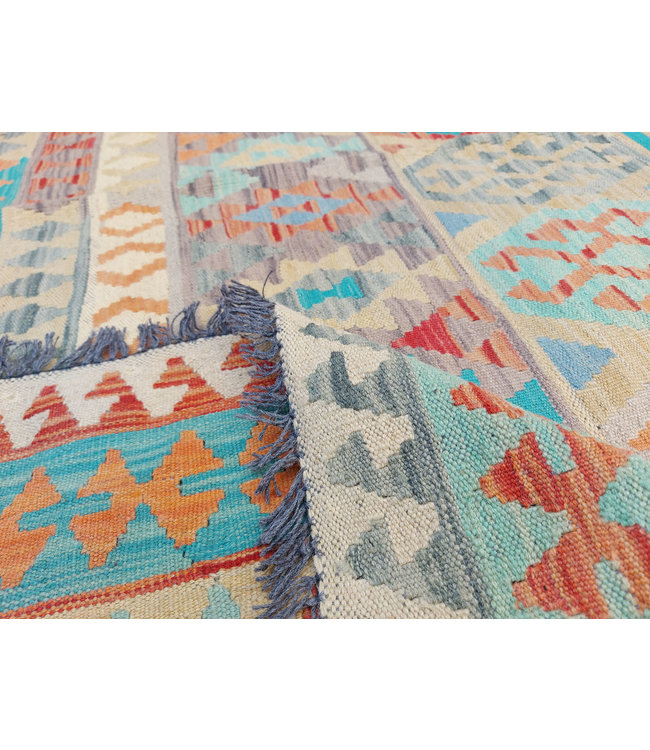 12'33x8'85 Hand Woven Afghan Wool Kilim Area Rug
