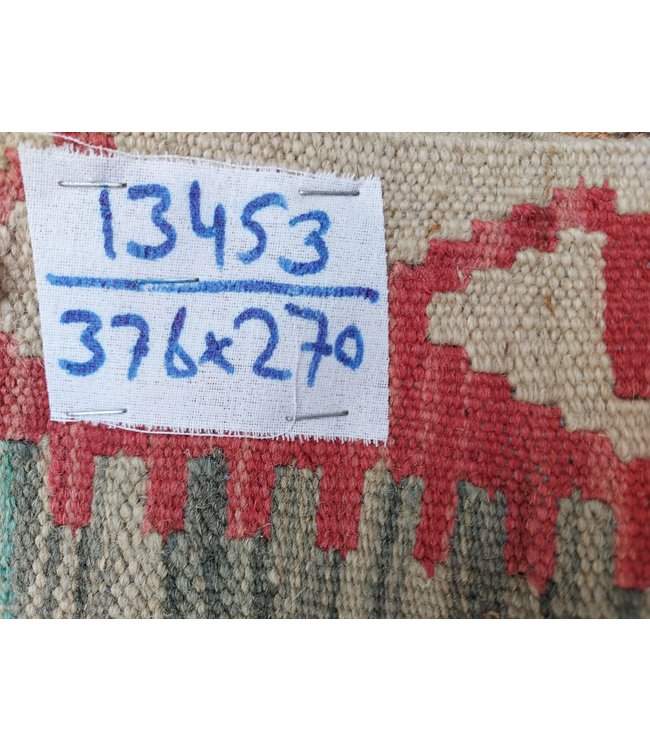 12'33x8'85 Hand Woven Afghan Wool Kilim Area Rug