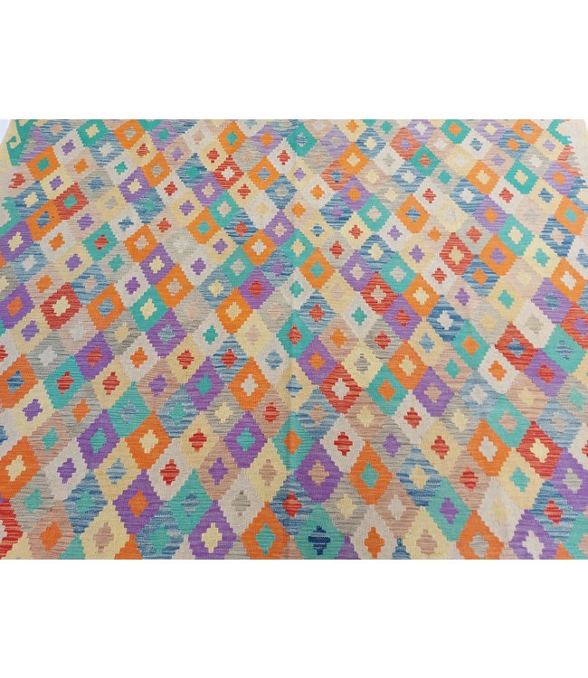 Handgewebte Orientalisch Wolle Kelim Teppich 288x263cm