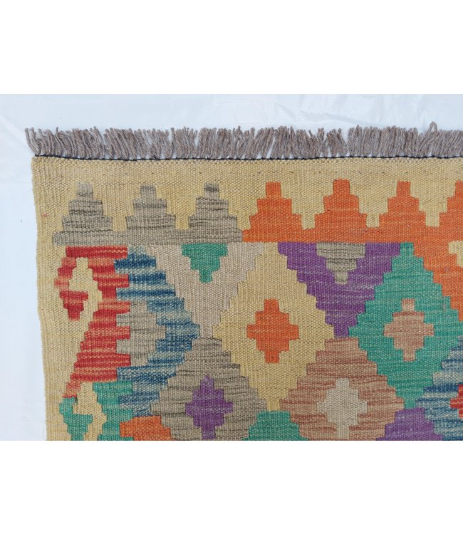 9'44x8'62 Hand Woven Afghan Wool Kilim Area Rug