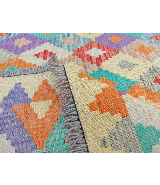 9'44x8'62 Hand Woven Afghan Wool Kilim Area Rug
