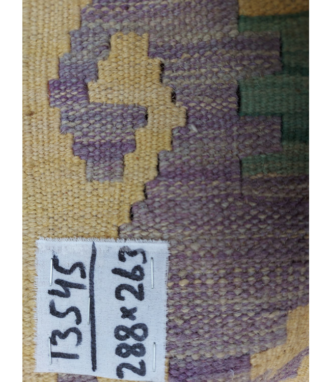 9'44x8'62 Hand Woven Afghan Wool Kilim Area Rug