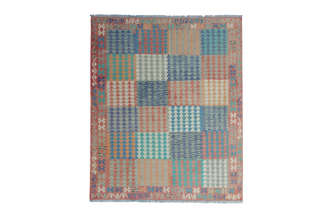 exclusive Vloerkleed Tapijt Kelim 308x258cm Kleed Hand Geweven Kilim