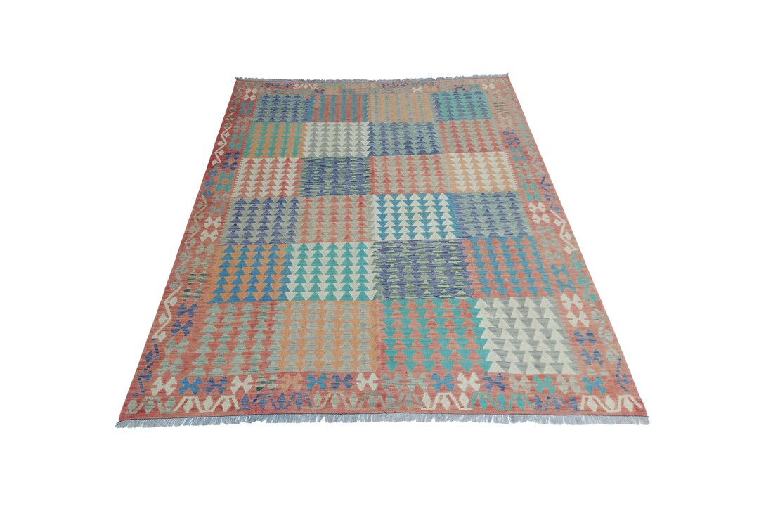 exclusive Vloerkleed Tapijt Kelim 308x258cm Kleed Hand Geweven Kilim