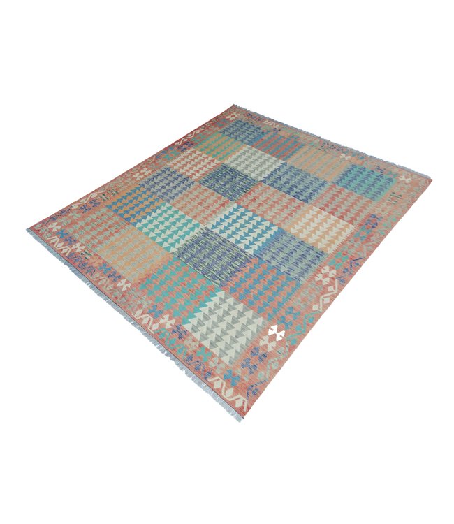 Handgemaakt Oosters Kelim Wol Vloerkleed 308x258cm