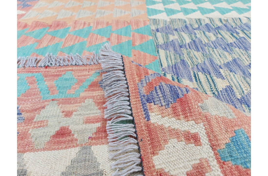 exclusive Vloerkleed Tapijt Kelim 308x258cm Kleed Hand Geweven Kilim