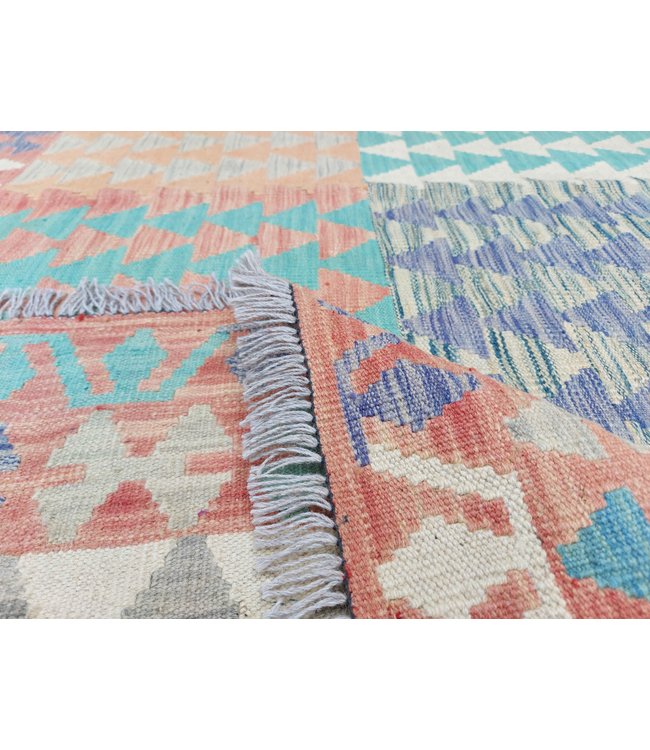 10'10x8'46 Hand Woven Afghan Wool Kilim Area Rug