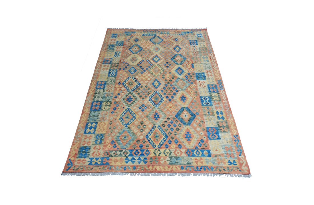 exclusive Vloerkleed Tapijt Kelim 307x211 cm Kleed Hand Geweven Kilim