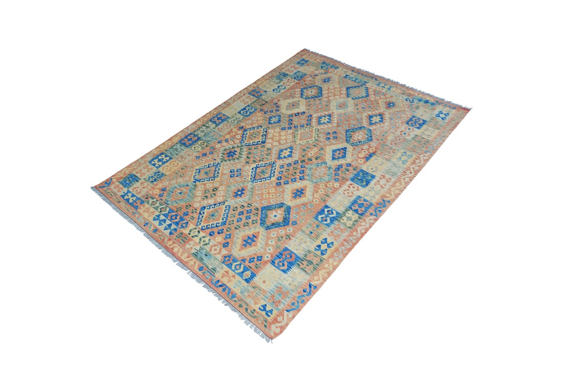 exclusive Vloerkleed Tapijt Kelim 307x211 cm Kleed Hand Geweven Kilim