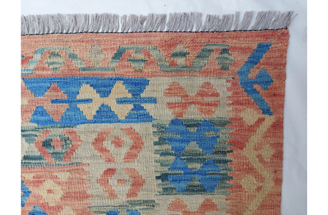 exclusive Vloerkleed Tapijt Kelim 307x211 cm Kleed Hand Geweven Kilim