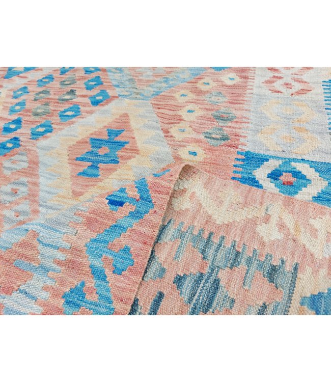 Handgemaakt Oosters Kelim Wol Vloerkleed 307x211 cm Kleed Hand Geweven Kilim