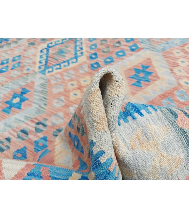 10'07x6'92 Sheep Wool Handwoven Multicolor Traditional Afghan kilim Area Rug