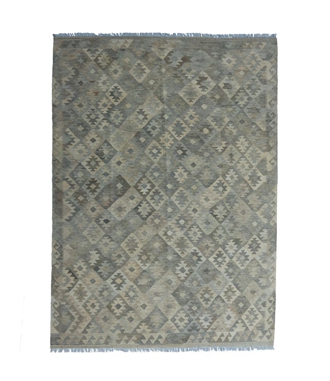 Handgemaakt Natural Kelim Wol Tapijt 287x205 cm