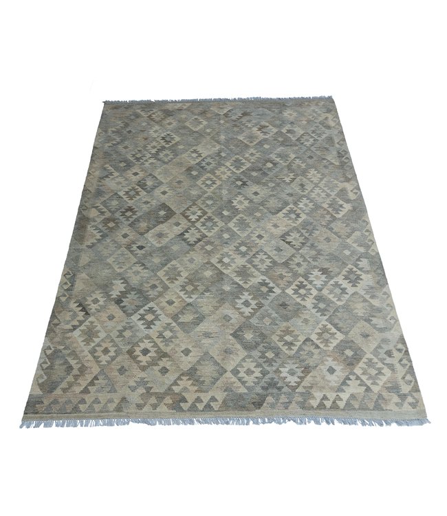 Handgemaakt Natural Kelim Wol Tapijt 287x205 cm