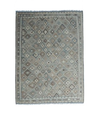 Handgewebte Braun Wolle Kelim Teppich 293x210 cm Handgewebte Braun Wolle Kelim Teppich 293x210 cm