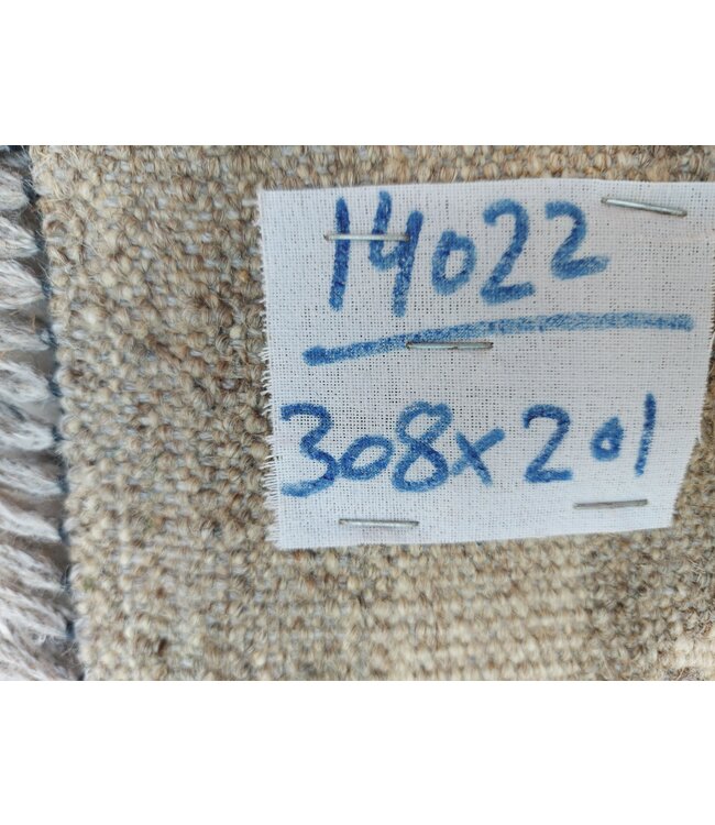 Handgemaakt Natural Kelim Wol Tapijt 308x201 cm