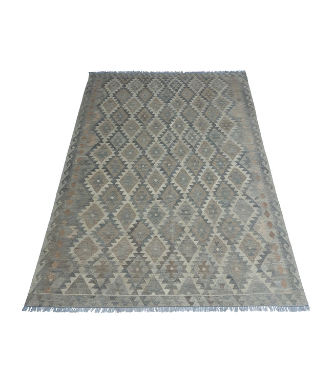 Handgemaakt Natural Kelim Wol Tapijt 297x206 cm