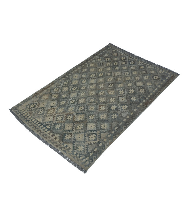 Handgemaakt Natural Kelim Wol Tapijt 289x200 cm