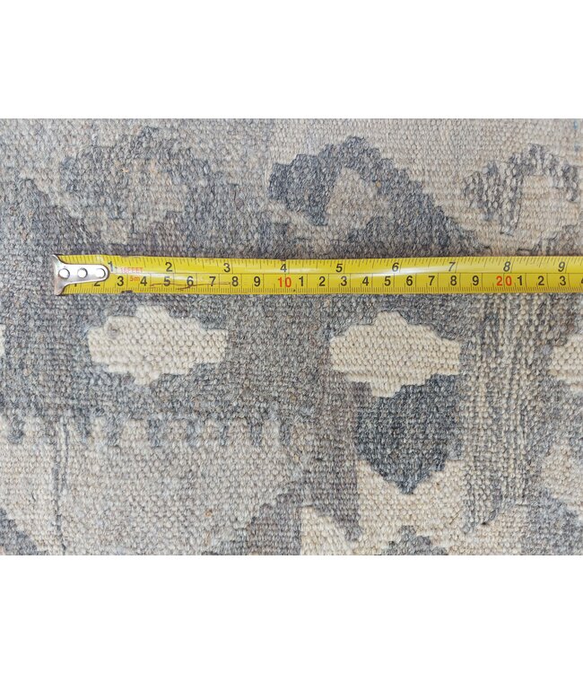 9'48x6'56 Hand Woven Brown Wool Kilim Area Rug