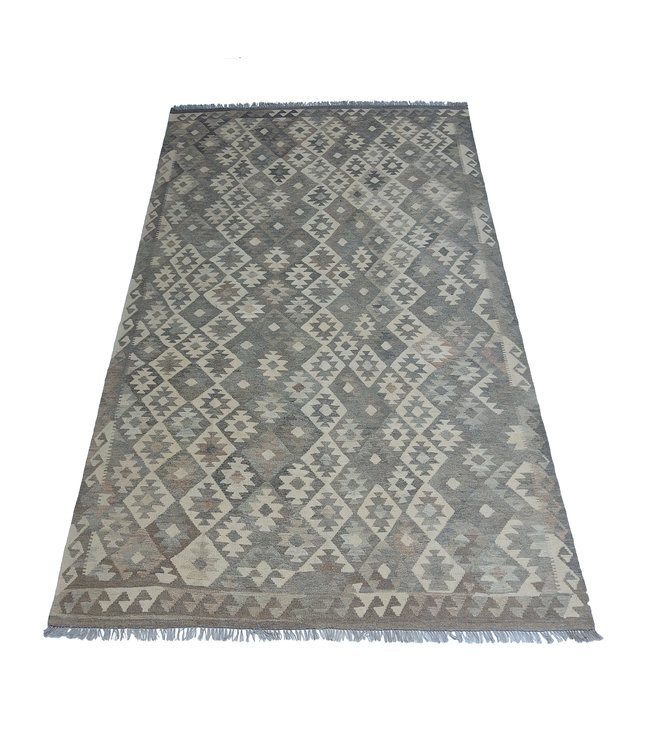 Handgemaakt Natural Kelim Wol Tapijt 287x205 cm