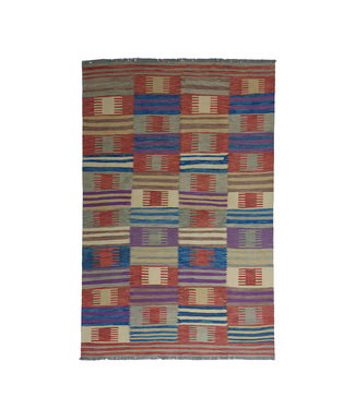 9'65x6'56 Hand Woven Modern Wool Kilim Area Rug