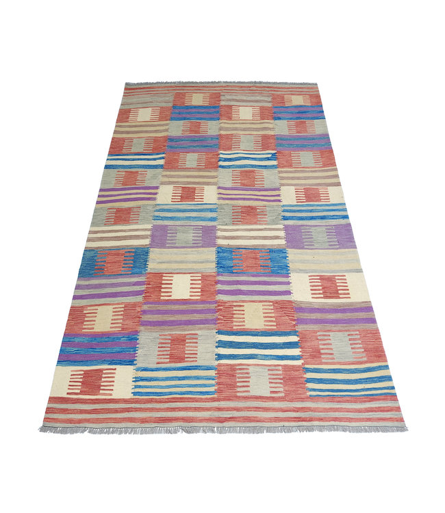 9'65x6'56 Hand Woven Modern Wool Kilim Area Rug