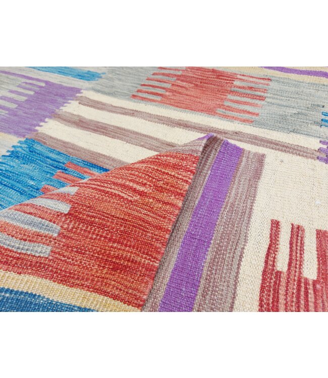 9'65x6'56 Hand Woven Modern Wool Kilim Area Rug