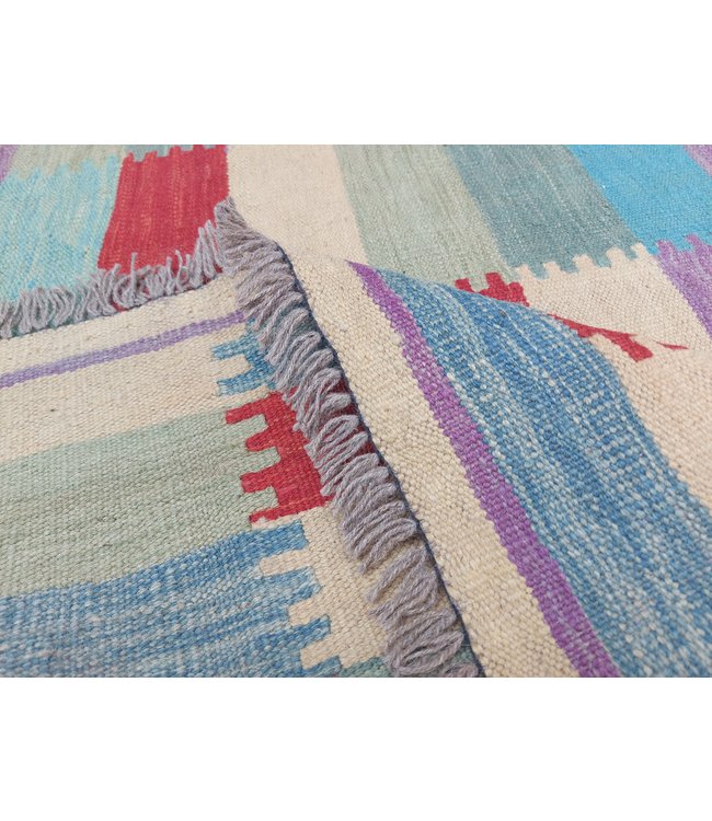 9'58x6'60 Hand Woven Modern Wool Kilim Area Rug