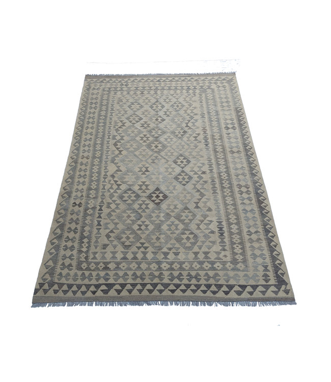 Handgemaakt Natural Kelim Wol Tapijt 298x206 cm