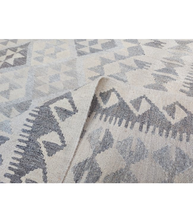 Handgemaakt Natural Kelim Wol Tapijt 298x206 cm