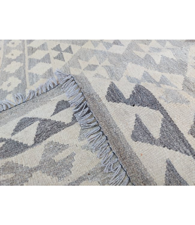 Handgemaakt Natural Kelim Wol Tapijt 298x206 cm