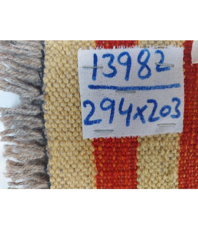 9'65x6'66 Hand Woven Modern Wool Kilim Area Rug