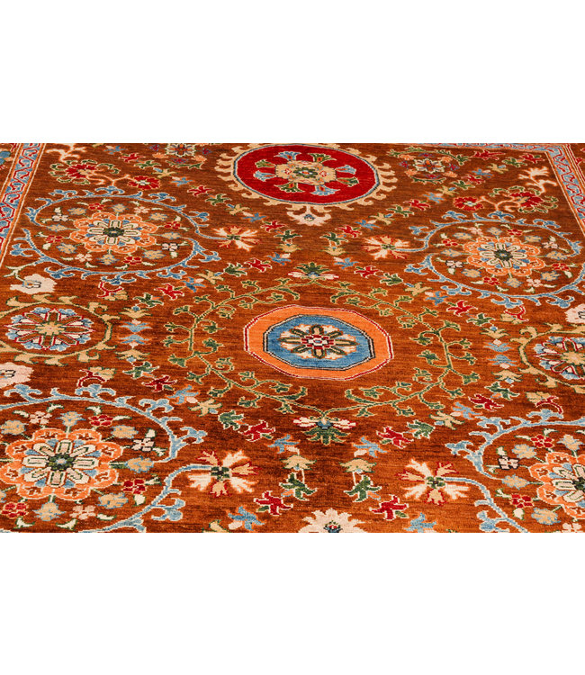 Handgeknoopt Suzani tapijt 278x203 cm  oosters kleed vloerkleed