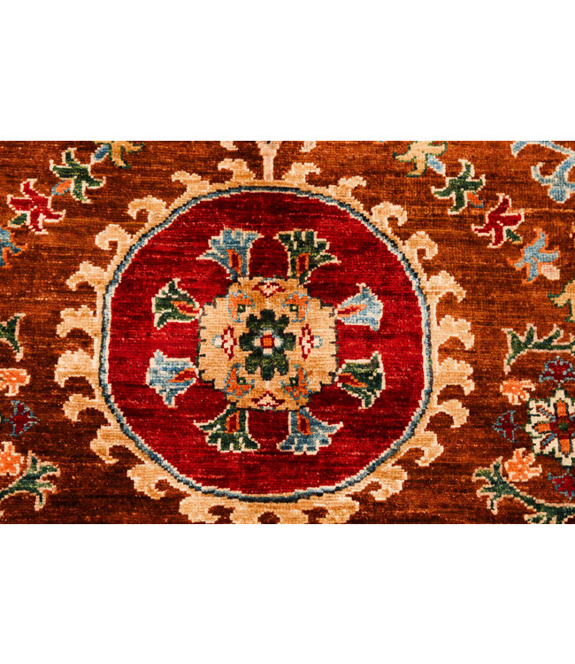 Handgeknüpft Suzani Teppich  278x203 cm Wolle Orientalisch