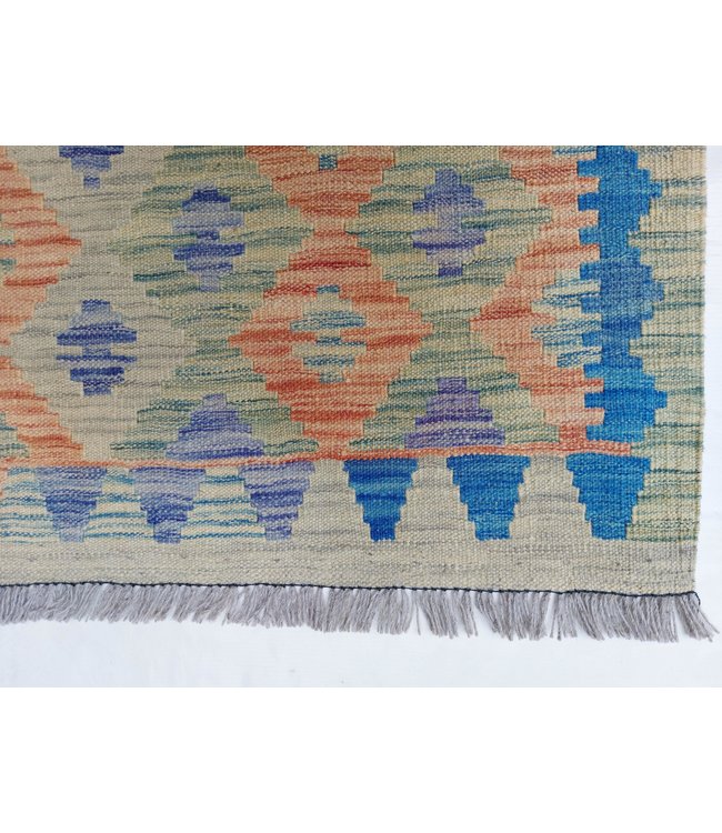 9'55x6'73 Hand Woven Afghan Wool Kilim Area Rug