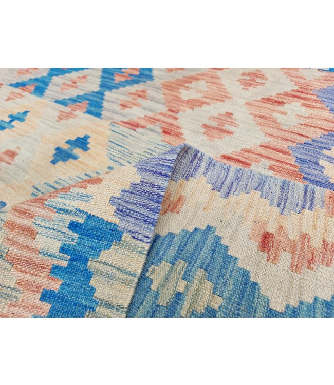 Handgewebte Orientalisch Wolle Kelim Teppich 291x205 cm