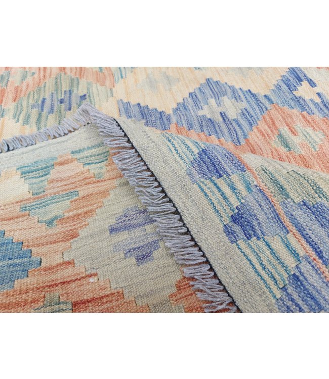 9'55x6'73 Hand Woven Afghan Wool Kilim Area Rug