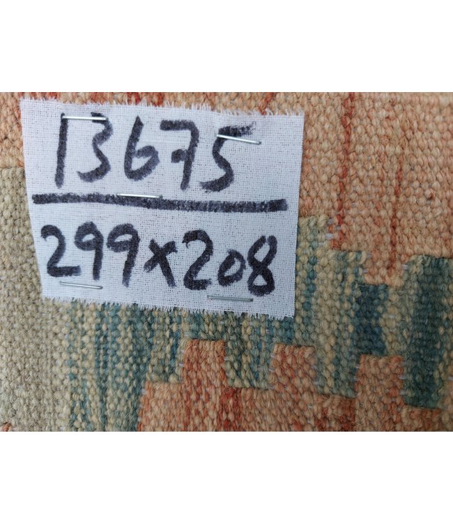 9'55x6'73 Hand Woven Afghan Wool Kilim Area Rug