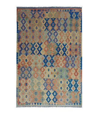 9'55x6'73 Hand Woven Afghan Wool Kilim Area Rug