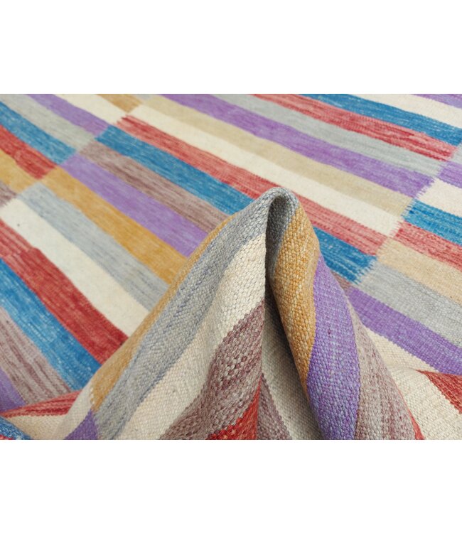 9'51x6'69 Hand Woven Modern Wool Kilim Area Rug