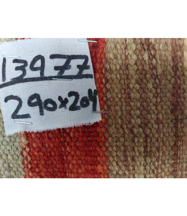 9'51x6'69 Hand Woven Modern Wool Kilim Area Rug