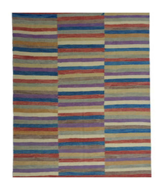 Handgewebte Modern Wolle Kelim Teppich 290x204 cm