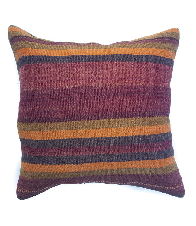 sier kleur 1x unieke vintage kelim kussen met vulling  50x50cm