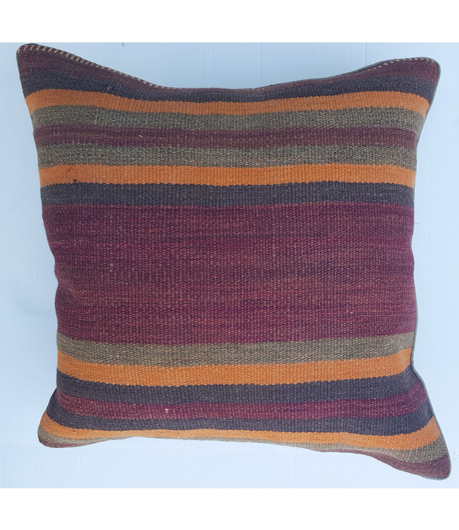 sier kleur 1x unieke vintage kelim kussen met vulling  50x50cm