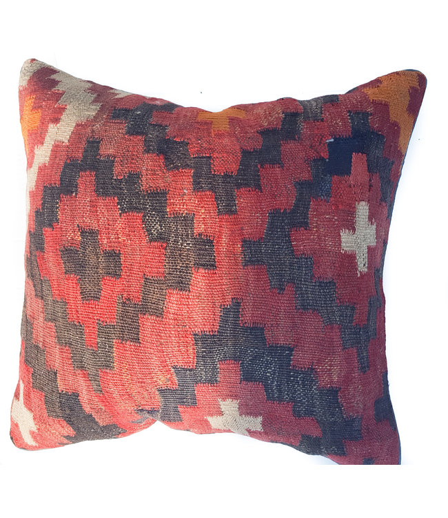 decorate 1x unique vintage kelim cushion with filling 50x50cm