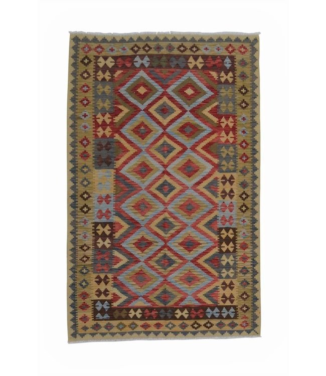 Handgewebte Orientalisch Wolle Kelim Teppich 238x157 cm