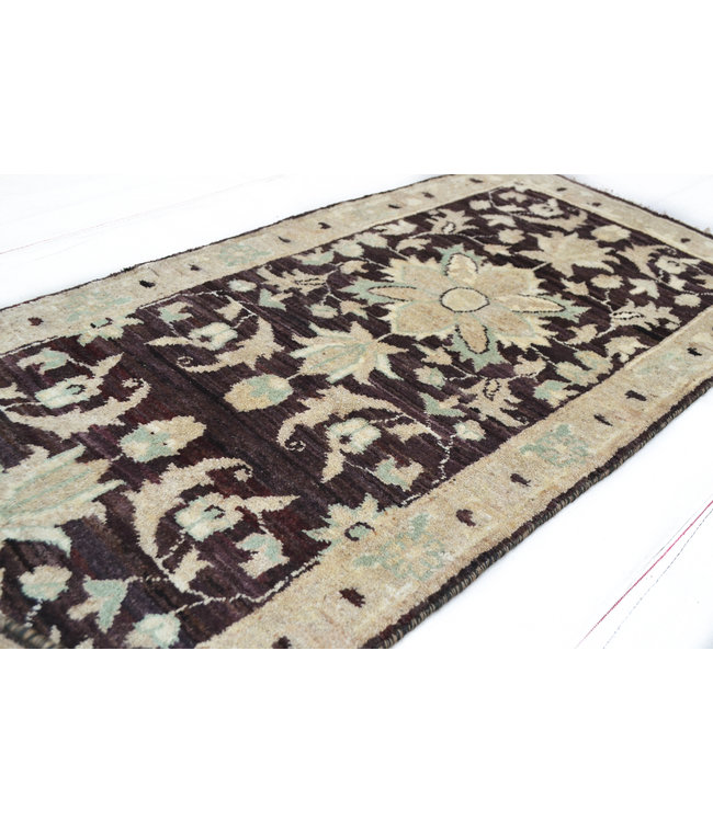 Handknotted Afghan Ziegler Hallway runner   5'70x1'96 Feet Traditional 100% Wool
