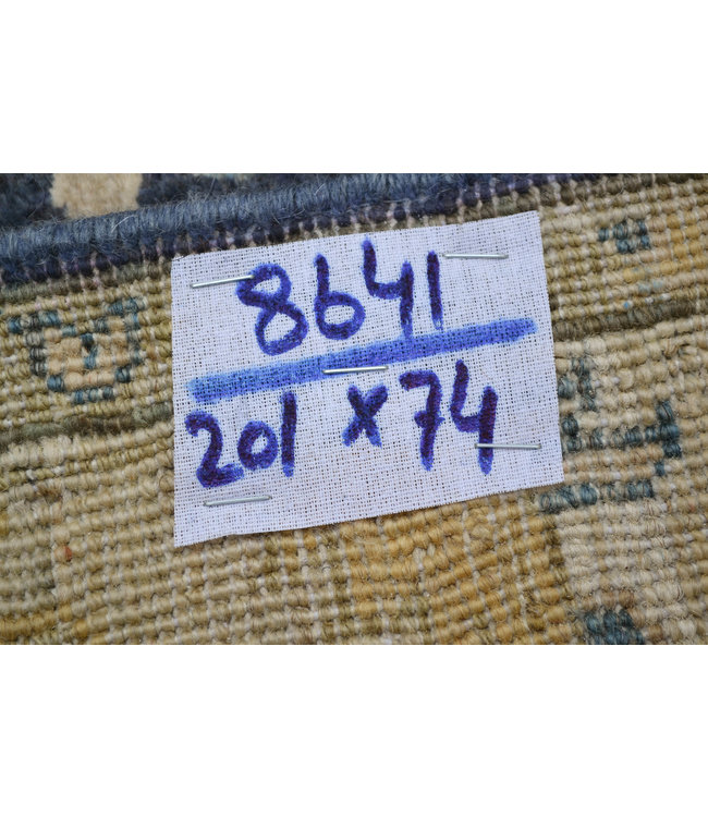 Handknotted Afghan Ziegler Hallway runner 6'59x2'42 Feet Traditional 100% Wool